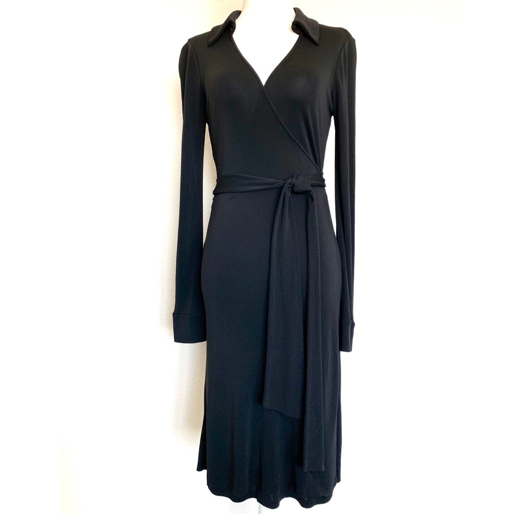 DVF Classic Black Wrap Dress